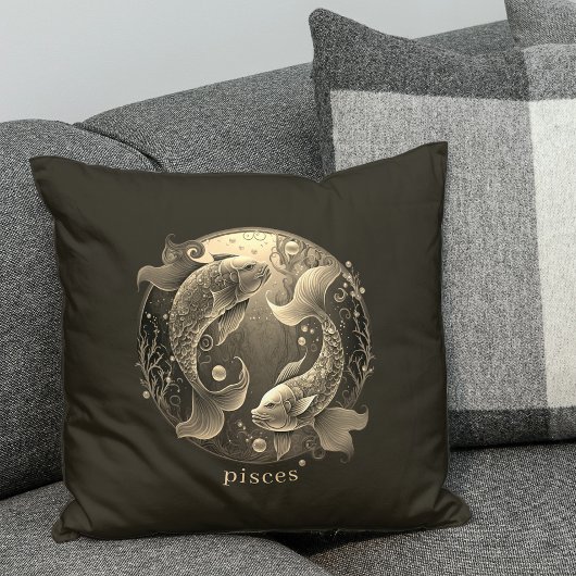 〔占星術の〕十二宮図シンボルシナファンタジー魚座 クッション