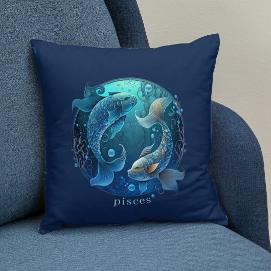 〔占星術の〕十二宮図シンボルシナファンタジー魚座 クッション