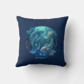 〔占星術の〕十二宮図シンボルシナファンタジー魚座 クッション (裏面)