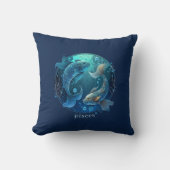〔占星術の〕十二宮図シンボルシナファンタジー魚座 クッション (正面)