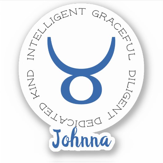 〔占星術の〕十二宮図シンボルタウラス シール (正面)