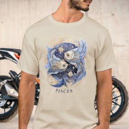 〔占星術の〕十二宮図シンボルフィッシュシナファンタジー魚座めん Tシャツ