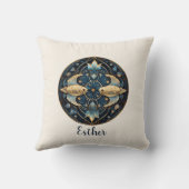 〔占星術の〕十二宮図シンボルフィッシュ宇宙ファンタジー魚座 クッション (裏面)