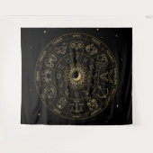 〔占星術の〕十二宮図シンボルホイール タペストリー (正面(横))