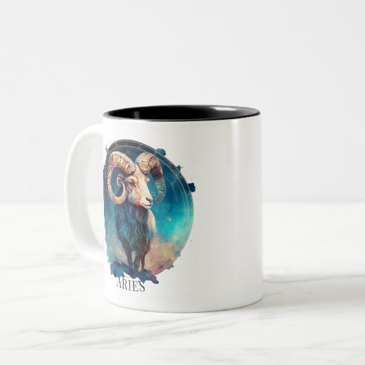 〔占星術の〕十二宮図シンボルラムシナファンタジー ツートーンマグカップ (正面左)
