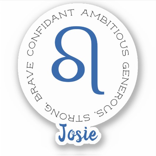 〔占星術の〕十二宮図シンボルレオ シール (正面)