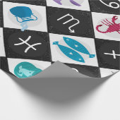 〔占星術の〕十二宮図シンボル占星術シンボルや象徴星占 ラッピングペーパー (角)