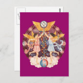 〔占星術の〕十二宮図ジェミカスタマイズニ – それ！ ポストカード (正面/裏面)