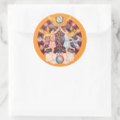 〔占星術の〕十二宮図ジェミカスタマイズニ – それ! ラウンドシール (バッグ)