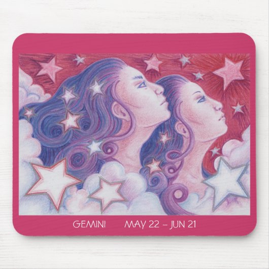 〔占星術の〕十二宮図ジェミニmousepadドレス マウスパッド (正面)