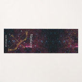 〔占星術の〕十二宮図スターサイン射手座モノグラムグリッター ヨガマット (正面(横))