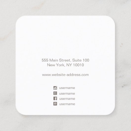 〔占星術の〕十二宮図スターズアストロロジーイヤリングディスプレイ スクエア名刺 (裏面)