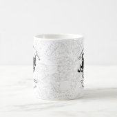 〔占星術の〕十二宮図タウカスタムルス白黒占星術 コーヒーマグカップ (中央)