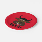 〔占星術の〕十二宮図タウラスブルバースデーパーティー ペーパープレート (アングル)