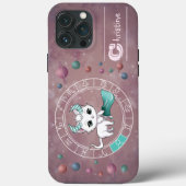 〔占星術の〕十二宮図タウロスかわいいキャットホイール星占い Case-Mate iPhoneケース (裏面)