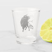 〔占星術の〕十二宮図タウロスすりガラス ショットグラス (裏面)