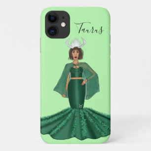 〔占星術の〕十二宮図タウロスの女神と角 iPhone 11 ケース