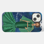 〔占星術の〕十二宮図タウロス女神インシテリア銀河系宇宙 iPhoneケース (裏面横)