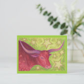 〔占星術の〕十二宮図タウロス葉書 ポストカード (スタンド正面)