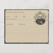 〔占星術の〕十二宮図タロット天測ブライダルシャワーレシピカード エンクロージャーカード (正面)