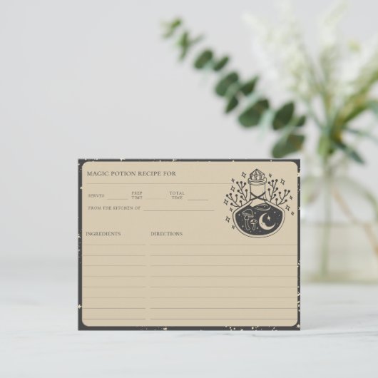 〔占星術の〕十二宮図タロット天測ブライダルシャワーレシピカード エンクロージャーカード (スタンド正面)