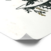 〔占星術の〕十二宮図トイルアートと女性と天秤座はかりで測 ポスター (角)