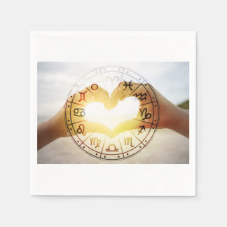 〔占星術の〕十二宮図ナプキン スタンダードカクテルナプキン