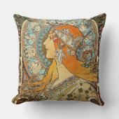 〔占星術の〕十二宮図バイアルフォンスミュシャ クッション (正面)