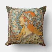 〔占星術の〕十二宮図バイアルフォンスミュシャ クッション (正面)