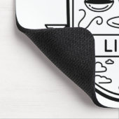 〔占星術の〕十二宮図バッジシンボルライブラリストローク マウスパッド (コーナー)