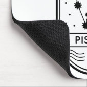 〔占星術の〕十二宮図バッジ星座めまい脳卒中 マウスパッド (コーナー)