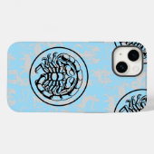 〔占星術の〕十二宮図パターンZ02 -蠍座.w LブルーBG Case-Mate iPhoneケース (裏面 (横))