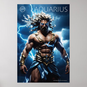 〔占星術の〕十二宮図パワー: Aquarius ポスター