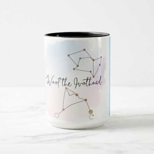 〔占星術の〕十二宮図パーソナライズされた水彩星座マグカップ マグカップ (中央)