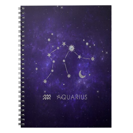 〔占星術の〕十二宮図パープルアクエリアス |占星術占星術 ノートブック (正面)