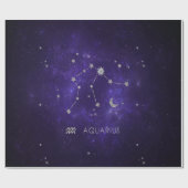 〔占星術の〕十二宮図パープルアクエリアス |占星術占星術 ラッピングペーパー (フラット)