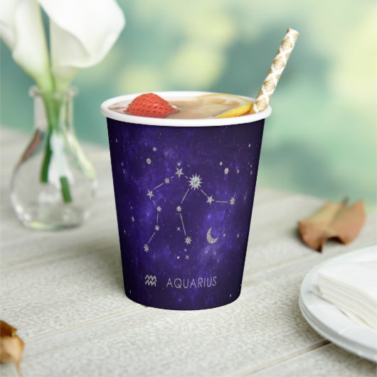 〔占星術の〕十二宮図パープルアクエリアス |占星術占星術 紙コップ (インサイチュ)