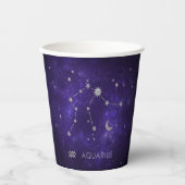 〔占星術の〕十二宮図パープルアクエリアス |占星術占星術 紙コップ (正面)