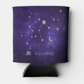 〔占星術の〕十二宮図パープルアクエリアス |占星術占星術 缶クーラー (正面)