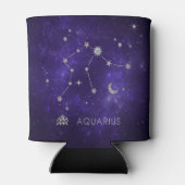 〔占星術の〕十二宮図パープルアクエリアス |占星術占星術 缶クーラー (裏面)