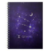 〔占星術の〕十二宮図パープルジェミニ |宇宙占星術占星術 ノートブック (正面)