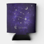 〔占星術の〕十二宮図パープルジェミニ |宇宙占星術占星術 缶クーラー (正面)