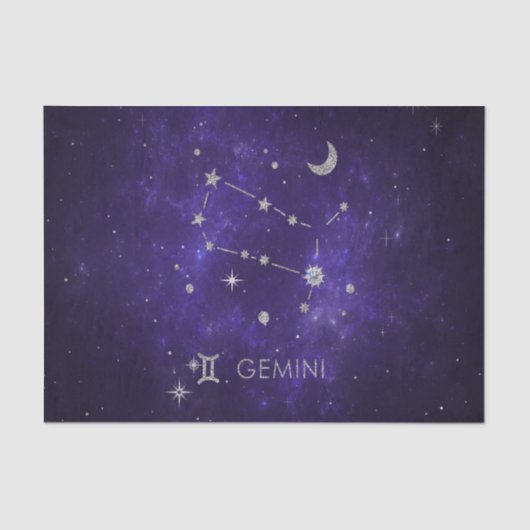 〔占星術の〕十二宮図パープルジェミニ |宇宙占星術占星術 薄葉紙 (正面)