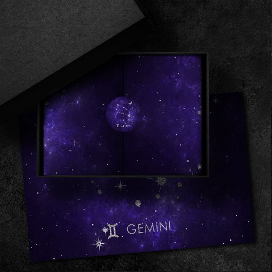 〔占星術の〕十二宮図パープルジェミニ |宇宙占星術占星術 薄葉紙