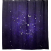 〔占星術の〕十二宮図パープルタウロス |宇宙占星術占星術 シャワーカーテン (正面)
