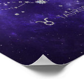 〔占星術の〕十二宮図パープルタウロス |宇宙占星術占星術 ポスター (角)