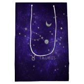 〔占星術の〕十二宮図パープルタウロス |宇宙占星術占星術 ミディアムペーパーバッグ (裏面)
