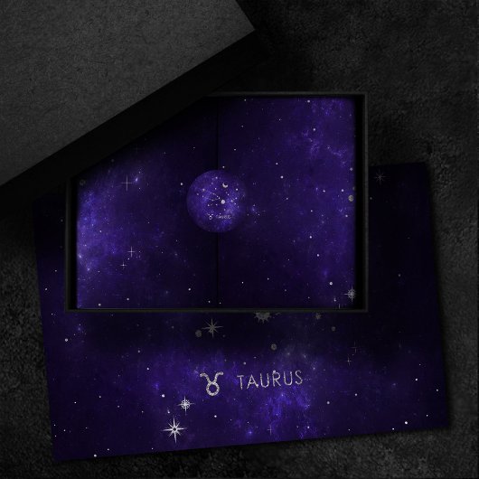 〔占星術の〕十二宮図パープルタウロス |宇宙占星術占星術 ラウンドシール