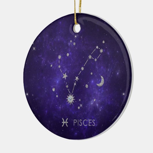 〔占星術の〕十二宮図パープルピセス |宇宙占星術占星術 セラミックオーナメント (左)