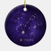 〔占星術の〕十二宮図パープルピセス |宇宙占星術占星術 セラミックオーナメント (裏面)